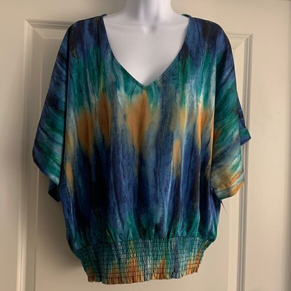 MARC NEW YORK, medium NWT, V neck, oversized sleeves, scrunch elastic waist - Picture 1 of 15